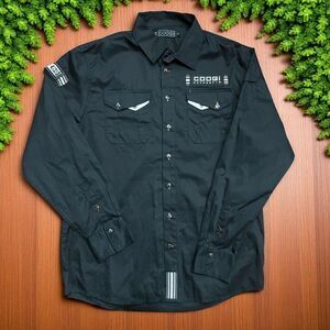 COOGI Black Casual Button Down Shirt